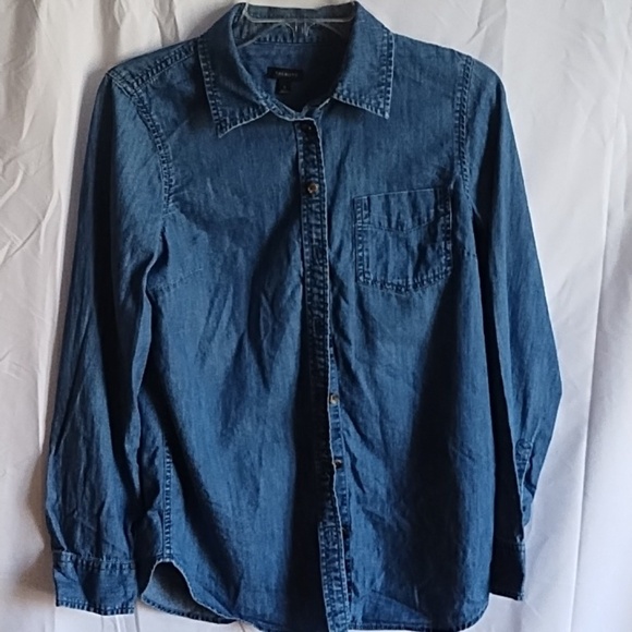 Talbots Tops - Talbot's denim button front shirt size S
